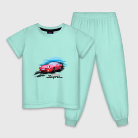Детская пижама хлопок с принтом toyota supra красная в Курске, 100% хлопок |  брюки и футболка прямого кроя, без карманов, на брюках мягкая резинка на поясе и по низу штанин
 | tourer | toyota supra | супра | тойота | японские автомобили