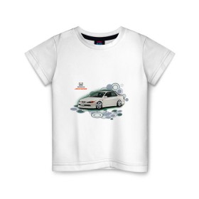 Детская футболка хлопок с принтом Honda ACCORD в Курске, 100% хлопок | круглый вырез горловины, полуприлегающий силуэт, длина до линии бедер | Тематика изображения на принте: honda | honda accord | tourer | хонда аккорд | японские автомобили