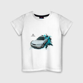Детская футболка хлопок с принтом Honda INSPIRE в Курске, 100% хлопок | круглый вырез горловины, полуприлегающий силуэт, длина до линии бедер | honda | tourer | хонда инспайр | японские автомобили