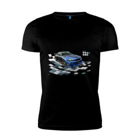 Мужская футболка премиум с принтом Nisan Skyline в Курске, 92% хлопок, 8% лайкра | приталенный силуэт, круглый вырез ворота, длина до линии бедра, короткий рукав | Тематика изображения на принте: nissan skyline | tourer | ниссан | скайлайн | японские автомобили