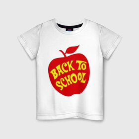 Детская футболка хлопок с принтом Back to school в Курске, 100% хлопок | круглый вырез горловины, полуприлегающий силуэт, длина до линии бедер | Тематика изображения на принте: 