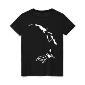 Женская футболка хлопок с принтом Ray Charles в Курске, 100% хлопок | прямой крой, круглый вырез горловины, длина до линии бедер, слегка спущенное плечо | jazz | ray charles | джаз | музыка | рэй чарльз