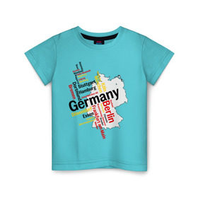 Детская футболка хлопок с принтом Германия (крупные города) в Курске, 100% хлопок | круглый вырез горловины, полуприлегающий силуэт, длина до линии бедер | Тематика изображения на принте: germany | германия | город | города | для туристов | туристические