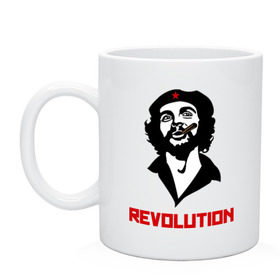 Кружка с принтом Che Guevara Revolution в Курске, керамика | объем — 330 мл, диаметр — 80 мм. Принт наносится на бока кружки, можно сделать два разных изображения | че гевара