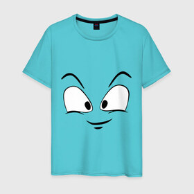 Мужская футболка хлопок с принтом Smiley(смайл) в Курске, 100% хлопок | прямой крой, круглый вырез горловины, длина до линии бедер, слегка спущенное плечо. | Тематика изображения на принте: 