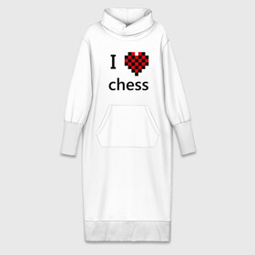 Платье удлиненное хлопок с принтом I love chess в Курске,  |  | chess | i love chess | шахматы | я люблю шахматы