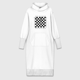 Платье удлиненное хлопок с принтом Комбинация шах и мат в Курске,  |  | checkmate | мат | шах | шах и мат | шахматист | шахматная доска | шахматы