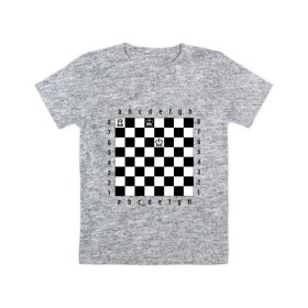 Детская футболка хлопок с принтом Комбинация Шах в Курске, 100% хлопок | круглый вырез горловины, полуприлегающий силуэт, длина до линии бедер | checkmate | мат | шах | шах и мат | шахматист | шахматная доска | шахматы