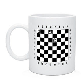 Кружка с принтом Комбинация Шах в Курске, керамика | объем — 330 мл, диаметр — 80 мм. Принт наносится на бока кружки, можно сделать два разных изображения | checkmate | мат | шах | шах и мат | шахматист | шахматная доска | шахматы
