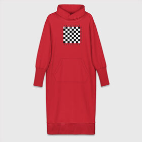 Платье удлиненное хлопок с принтом Комбинация Шах в Курске,  |  | checkmate | мат | шах | шах и мат | шахматист | шахматная доска | шахматы