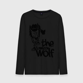 Мужской лонгслив хлопок с принтом тамбовский волк в Курске, 100% хлопок |  | wolf | волк | животные