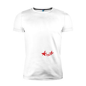 Мужская футболка премиум с принтом Кинчев - Алиса в Курске, 92% хлопок, 8% лайкра | приталенный силуэт, круглый вырез ворота, длина до линии бедра, короткий рукав | алиса