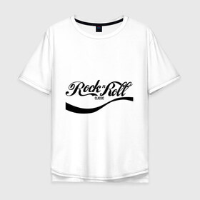 Мужская футболка хлопок Oversize с принтом Rock n Roll в Курске, 100% хлопок | свободный крой, круглый ворот, “спинка” длиннее передней части | rock n roll | антибренд | разное | рок и рол