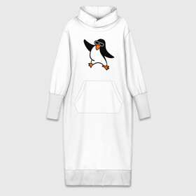 Платье удлиненное хлопок с принтом Пингвин танцует в Курске,  |  | пингвин