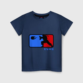 Детская футболка хлопок с принтом Street fighter в Курске, 100% хлопок | круглый вырез горловины, полуприлегающий силуэт, длина до линии бедер | мортал комбат