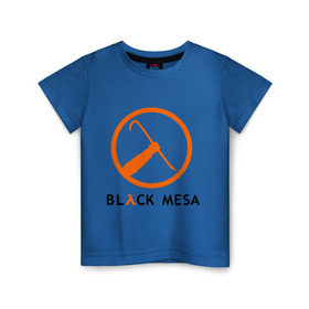 Детская футболка хлопок с принтом Black mesa Orange logo в Курске, 100% хлопок | круглый вырез горловины, полуприлегающий силуэт, длина до линии бедер | black mesa | игры | компьютерные игры