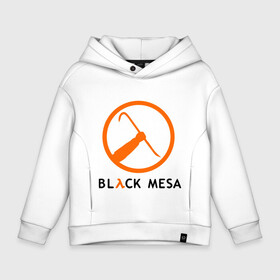 Детское худи Oversize хлопок с принтом Black mesa Orange logo в Курске, френч-терри — 70% хлопок, 30% полиэстер. Мягкий теплый начес внутри —100% хлопок | боковые карманы, эластичные манжеты и нижняя кромка, капюшон на магнитной кнопке | black mesa | игры | компьютерные игры