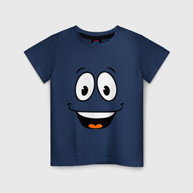 Детская футболка хлопок с принтом Радостный смайлик в Курске, 100% хлопок | круглый вырез горловины, полуприлегающий силуэт, длина до линии бедер | cool777 | smile | смайл | смайлик | улыбка
