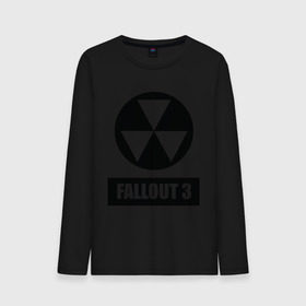 Мужской лонгслив хлопок с принтом Fallout Black logo в Курске, 100% хлопок |  | 