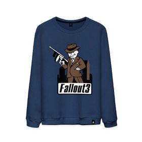 Мужской свитшот хлопок с принтом Fallout Man with gun в Курске, 100% хлопок |  | fallout | логотип | постапокалиптические | фаллаут | фоллаут