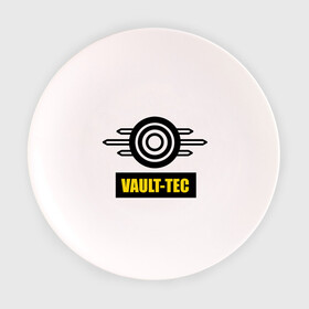 Тарелка с принтом Fallout Vault-tec в Курске, фарфор | диаметр - 210 мм
диаметр для нанесения принта - 120 мм | fallout | логотип | постапокалиптические | фаллаут | фоллаут