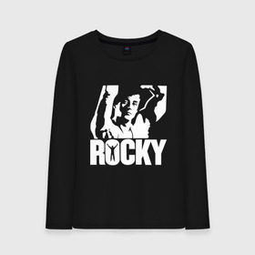 Женский лонгслив хлопок с принтом Рокки Бальбоа (Rocky) в Курске, 100% хлопок |  | rocky | рокки | рокки бальбоа