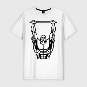 Мужская футболка премиум с принтом Street Workout K-ntxt в Курске, 92% хлопок, 8% лайкра | приталенный силуэт, круглый вырез ворота, длина до линии бедра, короткий рукав | work out | workout | ворк аут | воркаут | спорт