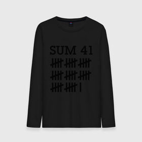 Мужской лонгслив хлопок с принтом Sum 41 black в Курске, 100% хлопок |  | sum 41 | музыка | панк рок | рок | сам 41