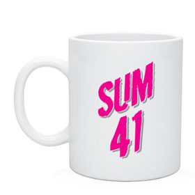 Кружка с принтом Sum 41 logo в Курске, керамика | объем — 330 мл, диаметр — 80 мм. Принт наносится на бока кружки, можно сделать два разных изображения | sum 41 | музыка | панк рок | рок | сам 41