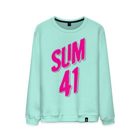 Мужской свитшот хлопок с принтом Sum 41 logo в Курске, 100% хлопок |  | sum 41 | музыка | панк рок | рок | сам 41
