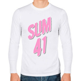 Мужской лонгслив хлопок с принтом Sum 41 pink в Курске, 100% хлопок |  | rock | музыка | музыкальные стили | панк | панк рок | рок
