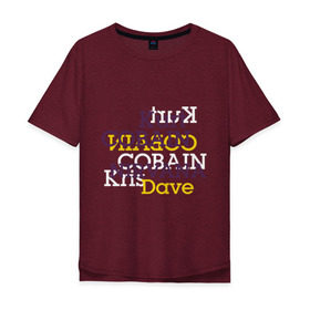 Мужская футболка хлопок Oversize с принтом Kurt Cobain Nirvana в Курске, 100% хлопок | свободный крой, круглый ворот, “спинка” длиннее передней части | kurt cobain | nirvana | группы | курт кобейн | музыка | музыкальные группы. курт | нирвана