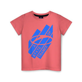 Детская футболка хлопок с принтом A state of trance в Курске, 100% хлопок | круглый вырез горловины, полуприлегающий силуэт, длина до линии бедер | a state of trance | armin | armin van buuren | asot | армин