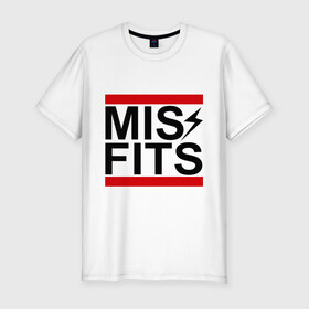 Мужская футболка премиум с принтом Misfits в Курске, 92% хлопок, 8% лайкра | приталенный силуэт, круглый вырез ворота, длина до линии бедра, короткий рукав | 