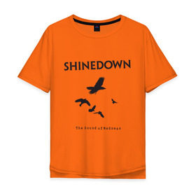 Мужская футболка хлопок Oversize с принтом Shinedown Soun of Madness в Курске, 100% хлопок | свободный крой, круглый ворот, “спинка” длиннее передней части | shinedown soun of madness | группы | музыка | рок группы | рок музыка