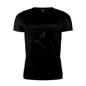 Мужская футболка премиум с принтом Shinedown Soun of Madness в Курске, 92% хлопок, 8% лайкра | приталенный силуэт, круглый вырез ворота, длина до линии бедра, короткий рукав | shinedown soun of madness | группы | музыка | рок группы | рок музыка
