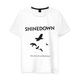 Мужская футболка хлопок с принтом Shinedown Soun of Madness в Курске, 100% хлопок | прямой крой, круглый вырез горловины, длина до линии бедер, слегка спущенное плечо. | shinedown soun of madness | группы | музыка | рок группы | рок музыка