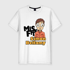 Мужская футболка премиум с принтом Саймон Беллами в Курске, 92% хлопок, 8% лайкра | приталенный силуэт, круглый вырез ворота, длина до линии бедра, короткий рукав | misfits