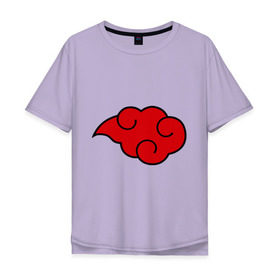 Мужская футболка хлопок Oversize с принтом Облако (Акацуки) в Курске, 100% хлопок | свободный крой, круглый ворот, “спинка” длиннее передней части | Тематика изображения на принте: облако | орнамент | трайблы | узор | узоры