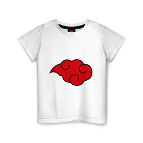 Детская футболка хлопок с принтом Облако (Акацуки) в Курске, 100% хлопок | круглый вырез горловины, полуприлегающий силуэт, длина до линии бедер | Тематика изображения на принте: облако | орнамент | трайблы | узор | узоры