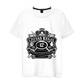 Мужская футболка хлопок с принтом Chivas Regal blended scotch в Курске, 100% хлопок | прямой крой, круглый вырез горловины, длина до линии бедер, слегка спущенное плечо. | club | для барменов | клубные | скотч виски
