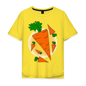 Мужская футболка хлопок Oversize с принтом Carrot в Курске, 100% хлопок | свободный крой, круглый ворот, “спинка” длиннее передней части | 14 feb | 14 февраля | влюбленным | день святого валентина | любовь | морковка | морковь | парные