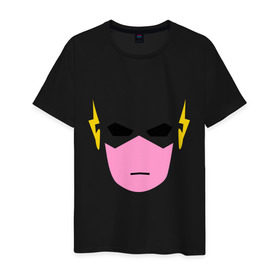 Мужская футболка хлопок с принтом Человек-молния в Курске, 100% хлопок | прямой крой, круглый вырез горловины, длина до линии бедер, слегка спущенное плечо. | супергерой