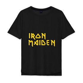 Мужская футболка хлопок Oversize с принтом Iron Maiden в Курске, 100% хлопок | свободный крой, круглый ворот, “спинка” длиннее передней части | heavy metal | metal | rock | trash metal | метал | металл | рок | рок группа | трэш метал | хеви метал