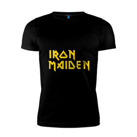 Мужская футболка премиум с принтом Iron Maiden в Курске, 92% хлопок, 8% лайкра | приталенный силуэт, круглый вырез ворота, длина до линии бедра, короткий рукав | heavy metal | metal | rock | trash metal | метал | металл | рок | рок группа | трэш метал | хеви метал