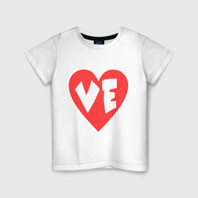 Детская футболка хлопок с принтом Вторая половинка любви в Курске, 100% хлопок | круглый вырез горловины, полуприлегающий силуэт, длина до линии бедер | love | для влюбленных | для двоих | любовь | парные | сердечко | сердце