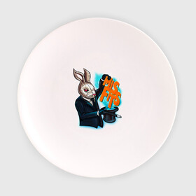 Тарелка с принтом Кролик-психопат в Курске, фарфор | диаметр - 210 мм
диаметр для нанесения принта - 120 мм | misfits