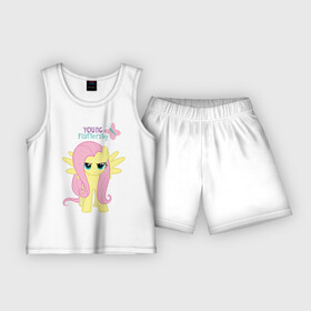 Детская пижама с шортами хлопок с принтом Naughty Fluttershy в Курске,  |  | fluttershy | naughty | naughty fluttershy | pony | мой маленький пони | пони