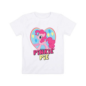 Детская футболка хлопок с принтом Pinkie Pie in my heart в Курске, 100% хлопок | круглый вырез горловины, полуприлегающий силуэт, длина до линии бедер | Тематика изображения на принте: heart | pinkie | pinkie pie in my heart | pony | детские | мой маленький пони | пони