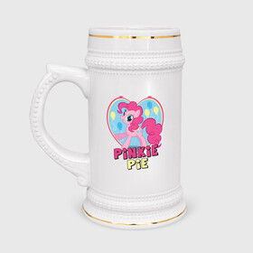 Кружка пивная с принтом Pinkie Pie in my heart в Курске,  керамика (Материал выдерживает высокую температуру, стоит избегать резкого перепада температур) |  объем 630 мл | heart | pinkie | pinkie pie in my heart | pony | детские | мой маленький пони | пони